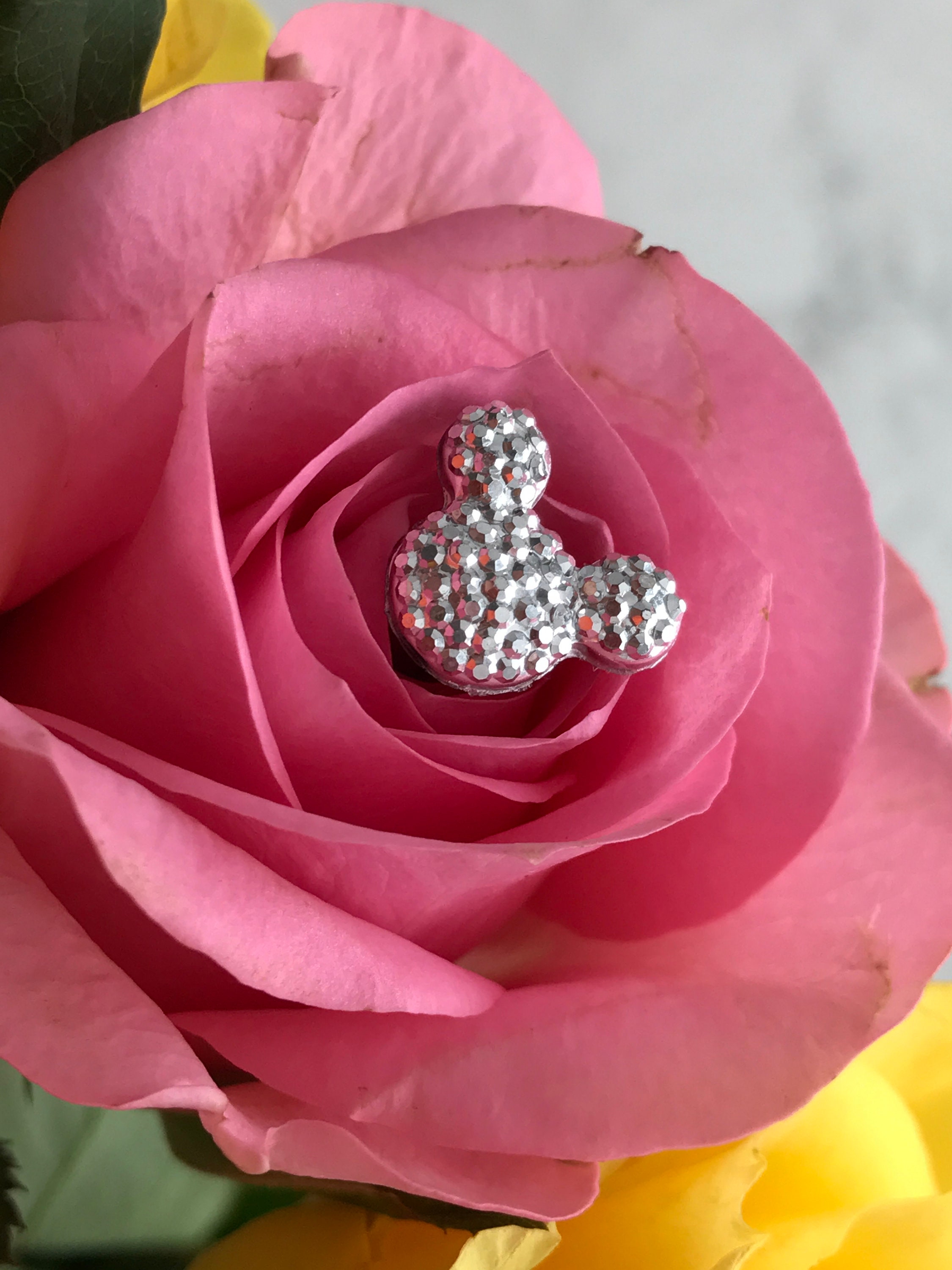 SPECIAL OFFER!!! 12 Disney Inspired theme Crystal Mickey Mouse Flower Pins  Bouquet pins Brides Wedding Accessories