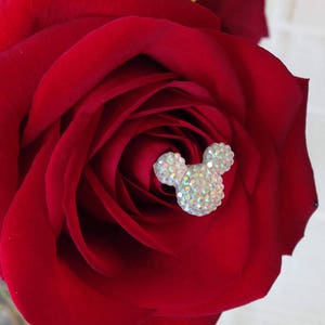 Minnie Mouse Flower Pins-Disney Wedding Bouquet Flower Picks-Mouse Ears Bouquet  Picks-Champagne