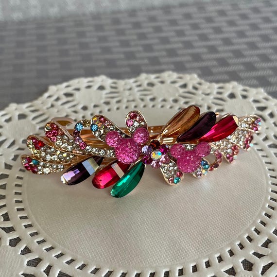 Mickey Inspired Barrette-Rainbow Colors-Dapper Days-Wedding Bridesmaids-Disney Wedding