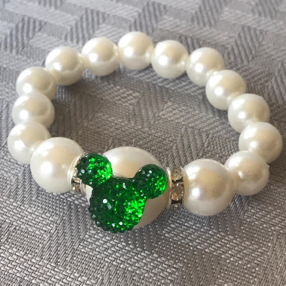 Flower Girl Bracelet-Mickey Minnie Mouse Bracelets-Toddler Easter Basket Gift-Cinderella Gift-Disney Trip