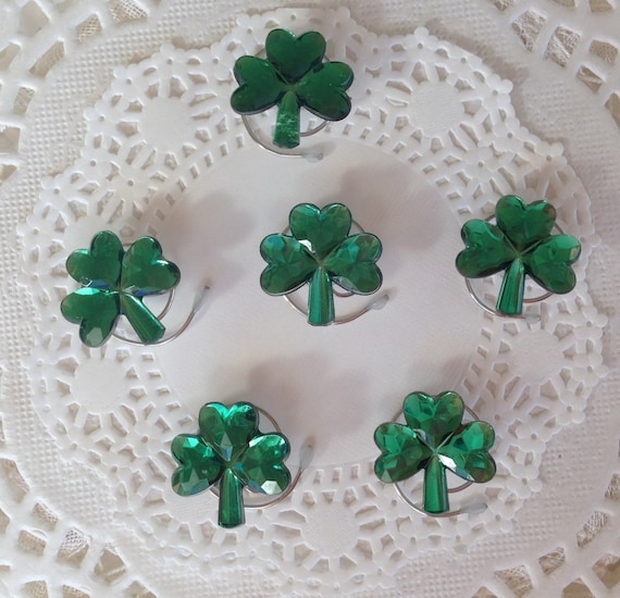 Green Shamrock Hair Swirls, Spins Spirals, Irish Wedding Twists, Coils, Dancers Hair Accessory