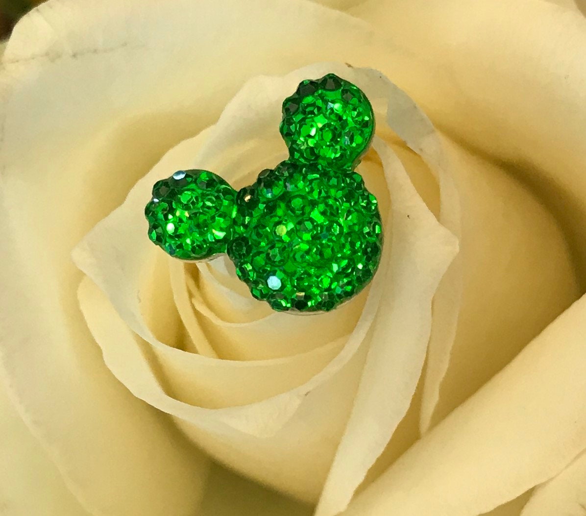 SPECIALOFFER Disney Mickey Bling Minnie Mouse Hidden Ear Flower Pins Brides  Wedding BOUQUET Various Colours Available 