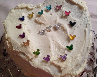 Hidden Mickey Cake Picks-Wedding Cupcake Posts-Wedding-Cake Birthday Party-Shower Gift Disney Wedding Disney Party