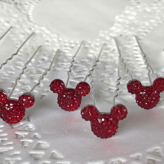 Mickey mouse hair pIns, Disney wedding  inspired, engagement party, bridesmaids, flower girls, birthday party