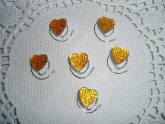 Valentine Hair Swirls-Bright Golden Hearts-Prom-Bridesmaids-Flower Girl-Wedding Hair Accessory