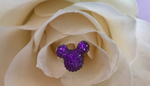 Hidden Mickeys Bouquet-Disney Inspired Wedding Centerpiece-Floral Picks-Fairy Tale Wedding Flower Girls-Bridesmaids-Ursula Purple