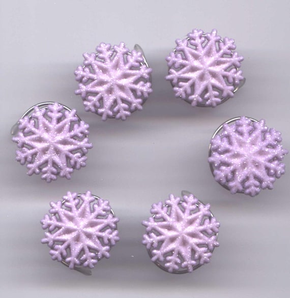 Frozen Snowflake Hair Swirls in Lavender Glitter-Wedding Shower Hair-Birthday Gift-Christmas Wedding-Bacherlorette Party