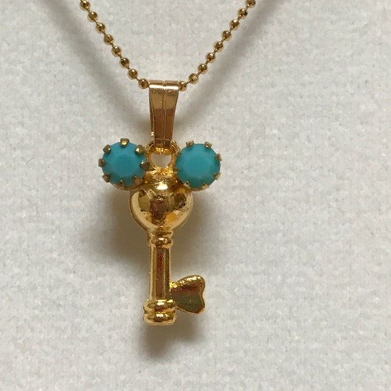 Southwest Mickey Pendant-Hidden Mickey Necklace-Bridesmaids Gift-Flower Girl-Magic Kingdom Key