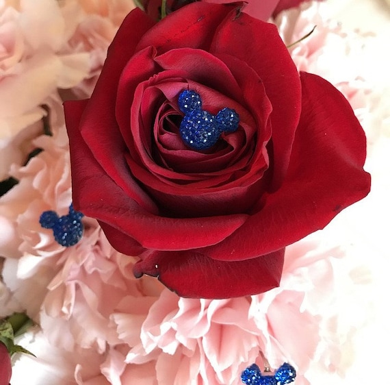 Disney Wedding Corsages-6 Hidden Mickeys Bouquets-Boutonnieres-Flower Picks-Centerpiece-Floral Pins