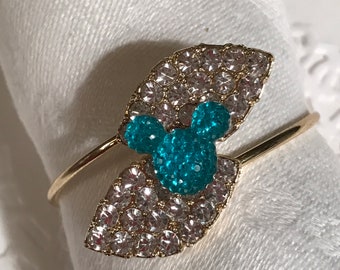 Disney bruiloft servetringen-Douchecadeau-Verlovingsfeest-Vrijgezellenfeest-Disney Cruise-Bright Aqua (1 aantal stuks)