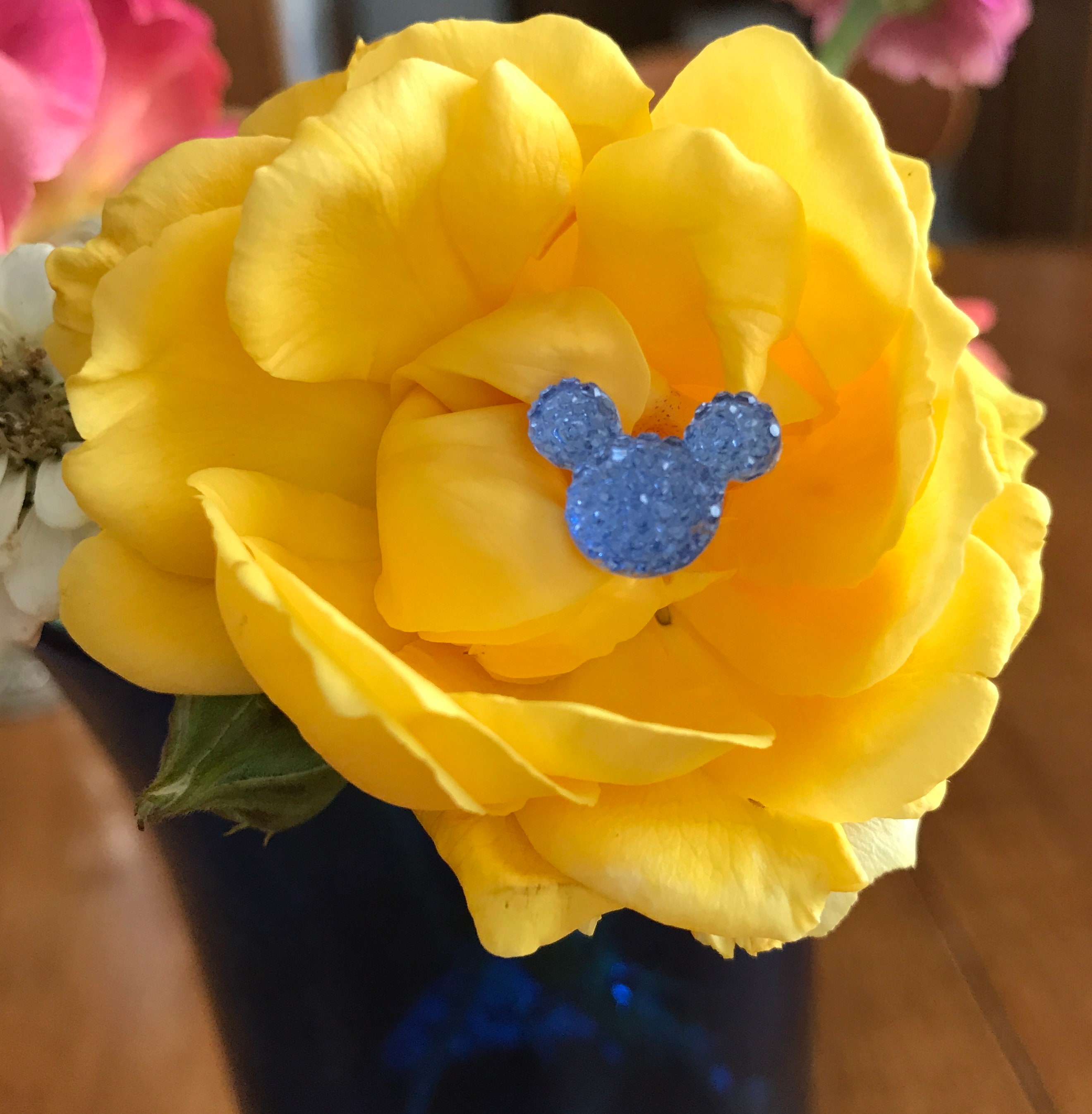 Hidden Mickey Flower Pins-Boutonniere Pins-Centerpiece Flowers