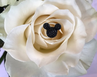 Hidden Mickeys Bouquet-Disney Inspired Wedding Centerpiece-Floral Picks-Fairy Tale Wedding Flower Pins-Black or Choose Color