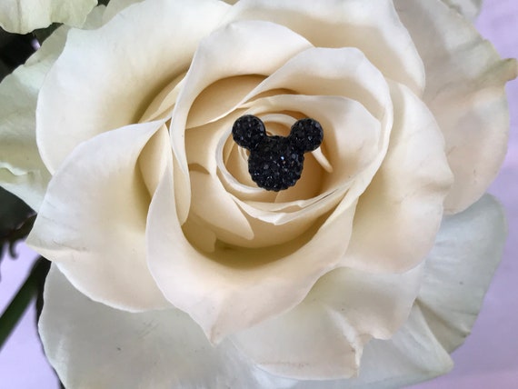 Hidden Mickeys Bouquet-Disney Inspired Wedding Centerpiece-Floral Picks-Fairy Tale Wedding Flower Pins-Black or Choose Color