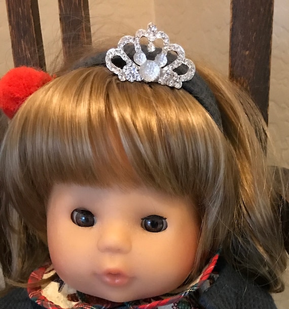 Doll Tiara Comb-Flower Girl-Toddler Tiara-Hidden Mickey-Disney Inspired Wedding-Child's Hair Jewelry