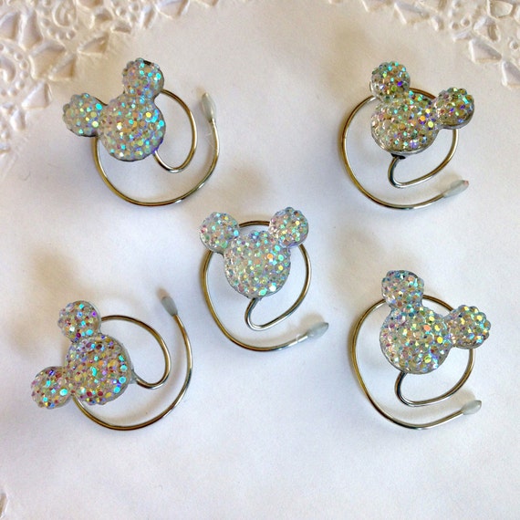 Mickey mouse ears hair swirls, Disney wedding, clear ab acrylic Directions are Copyrighted 2003