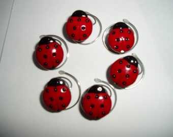 Adornos para el cabello con forma de mariquita, juego de 6, accesorios flotantes para el cabello, ideal para niñas que disfrutan de dar flores en su cumpleaños.