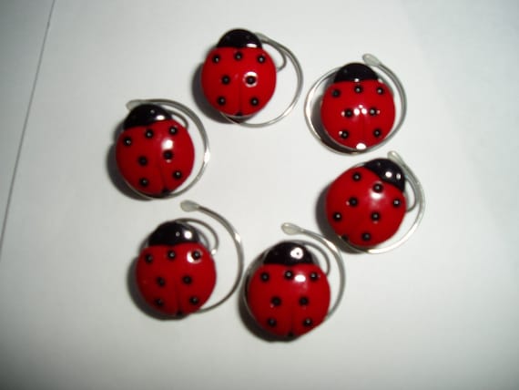 Ladybug Hair Swirls, Set of 6, Floating Hair Accessories, Birthday Flower Girl