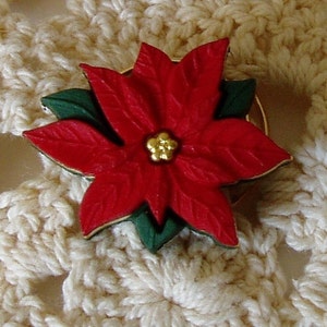 Poinsettia Hair Swirls in Red for Christmas Wedding Hair Spins | Etsy