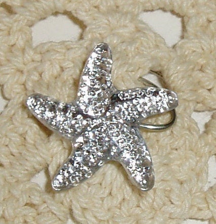 Beach Wedding Hair Jewelry Hair Swirls Clear Acrylic Starfish