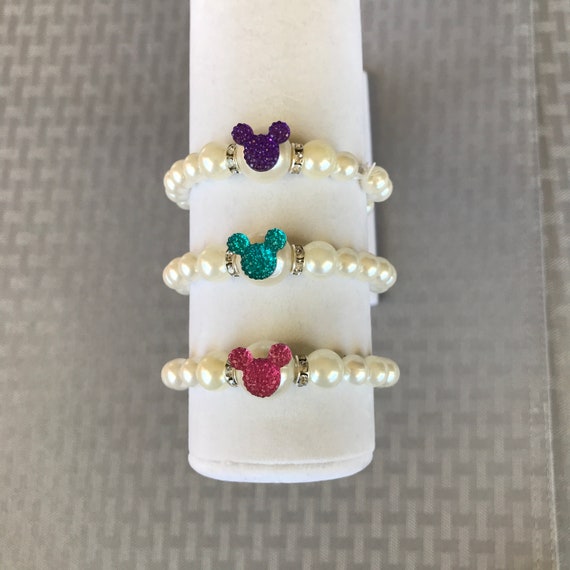 Flower Girl Bracelet-Mickey Minnie Mouse Bracelets Toddler Bracelets Cinderella Gift-Disney Trip
