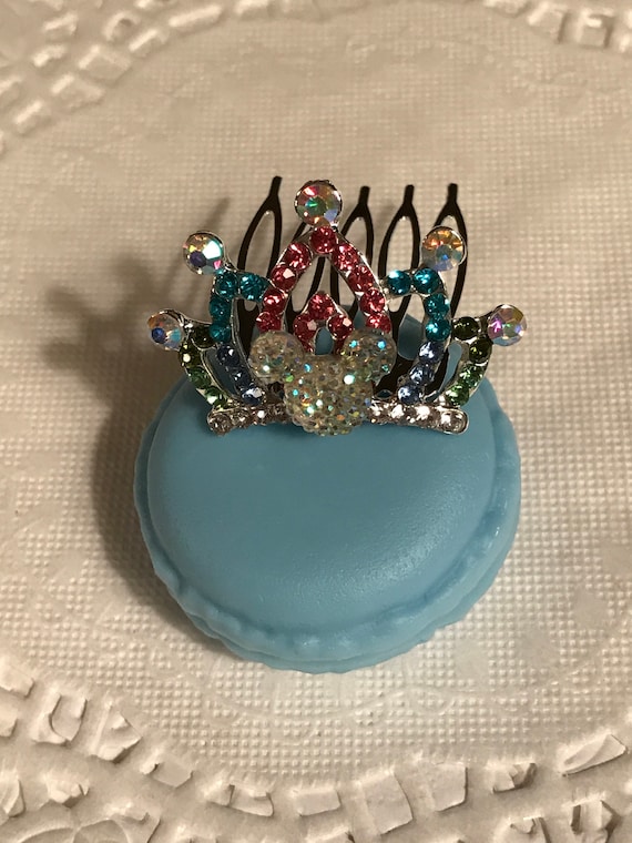 Hidden Mickey Mini Tiara+-Disney Wedding Flower Girl-Toddler Tiara Comb-Junior Bridesmaids-Birthday Princess-Flower Girl Gift