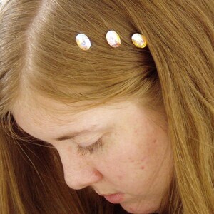 Dazzling Crystal AB Oval Hair Swirls Hair Twists Hair Spins Hair Coils