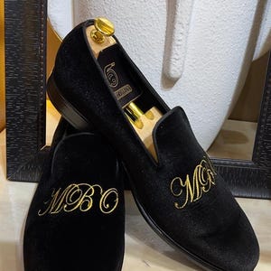 custom embroidered monogram loafers for formal occasions