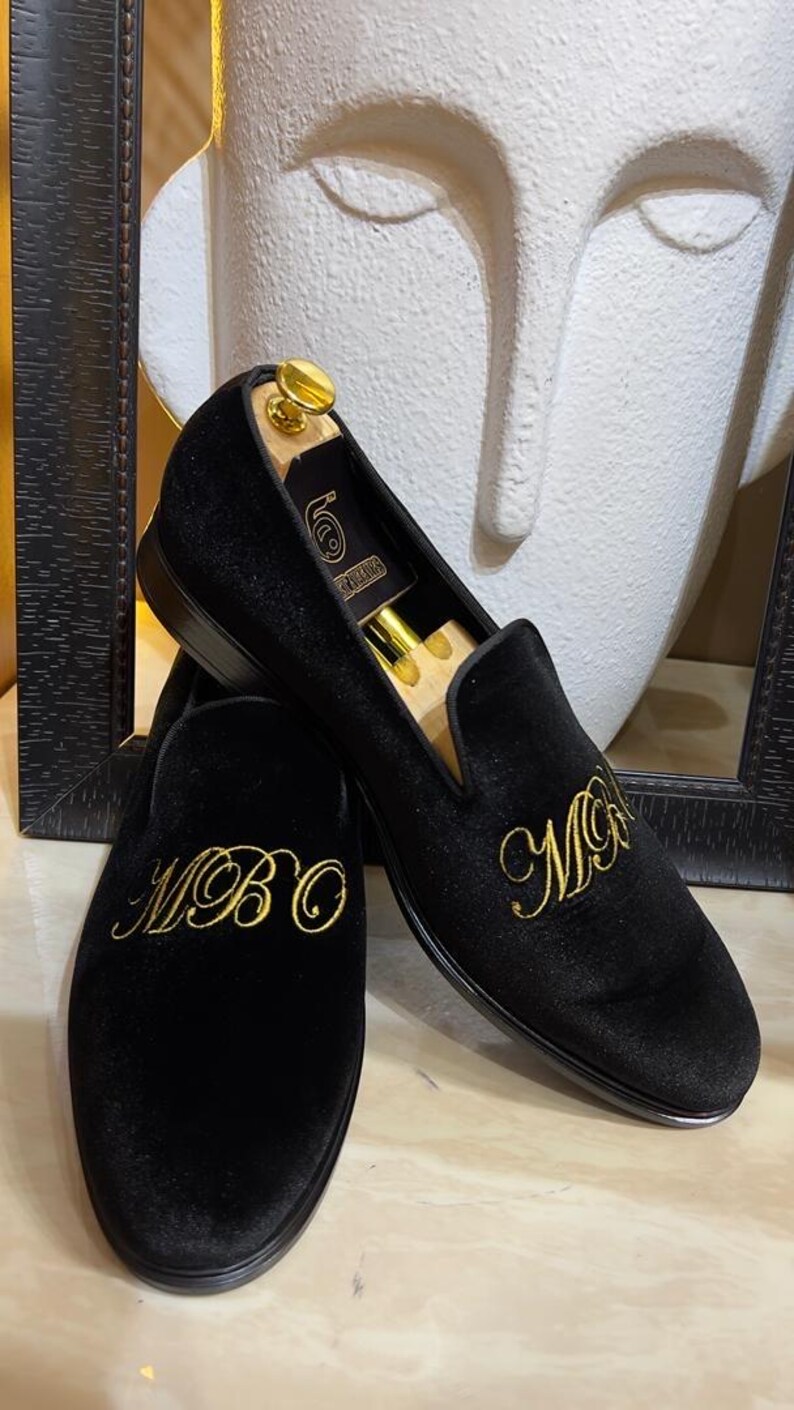 custom embroidered monogram loafers for formal occasions