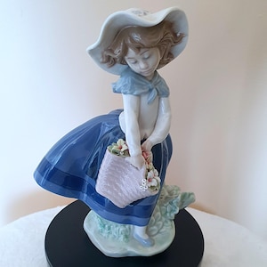 Lladro figurines girl with flower basket - Etsy 日本
