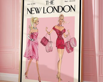 Vintage Fashion Magazine Cover Print: 70s Preppy Wall Art (Digital Download)