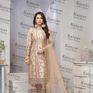 Pakistani Indian Wedding Party Wear Designer Salwar Kameez Palazzo suits Heavy Embroidery work Shalwar Kameez Dupatta Dress for women&#39;s wear