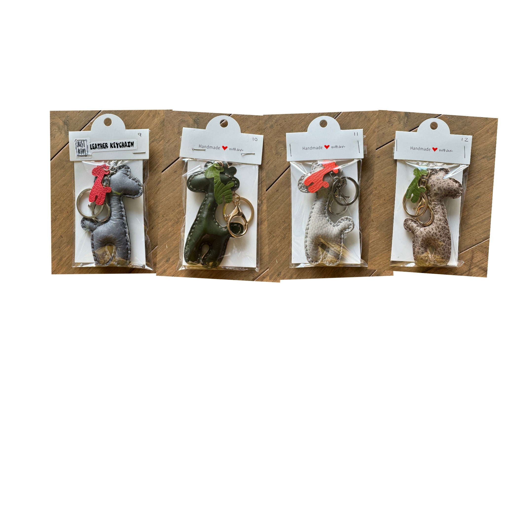 Porte-clés Girafe En Cuir De Vache Vintage - Charme Mignon Pour Sac à Main, Fourre-tout, Clés