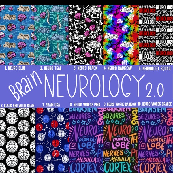 Brain-Neurosurgery Men’s and Ladies’ scrub cap- Euro, bouffant and ponytail, plus scull cap