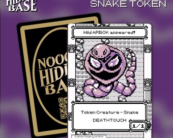 Arbok Snake Token - Set of 3 - for Magic the Gathering - MTG Commander Token