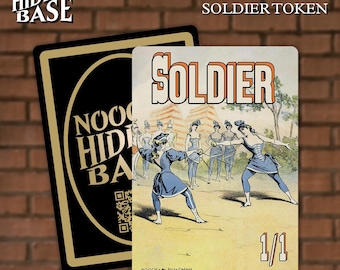 Soldier Token - Set of 3 - for Magic the Gathering - MTG Commander Token