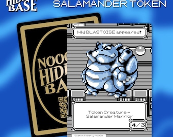 Blastoise Salamander Warrior Token - Set of 3 - for Magic the Gathering - MTG Commander Token