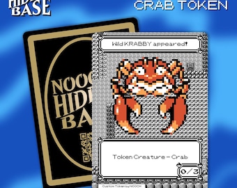 Krabby Crab Token - Set of 3 - for Magic the Gathering - MTG Commander Token