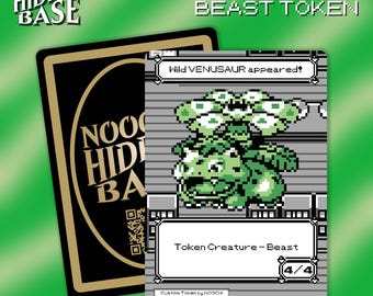 Venusaur Beast Token - Set of 3 - for Magic the Gathering - MTG Commander Token