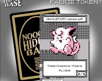 Clefairy Faerie Token - Set of 3 - for Magic the Gathering - MTG Commander Token