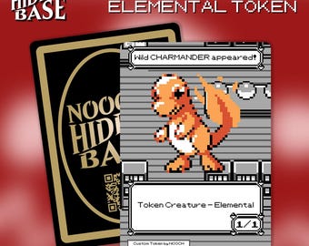 Charmander Elemental Token - Set of 3 - for Magic the Gathering - MTG Commander Token