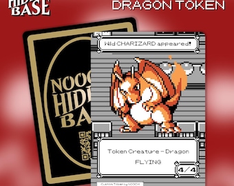 Charizard Dragon Token - Set of 3 - for Magic the Gathering - MTG Commander Token