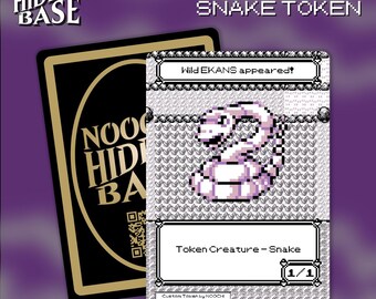 Ekans Snake Token - Set of 3 - for Magic the Gathering - MTG Commander Token