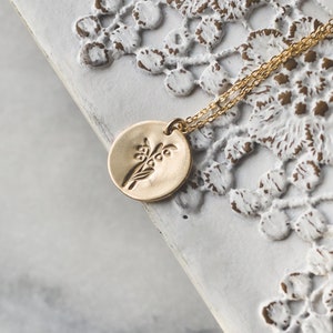 Lily of the Valley Necklace, May Birth Flower Jewelry,  Birthday Gift for Friend