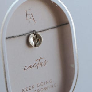 Cactus Bracelet, Simple Cord Jewelry, Meaningful Gift for Friend