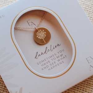 Collana con dente di leone: ciondolo riempito d&#39;oro, gioiello significativo