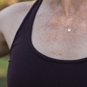 Dainty Om Necklace: Gold-Filled Yoga Jewelry Gift