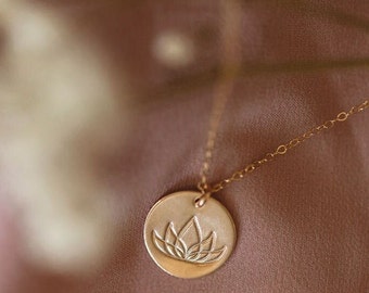Lotus Necklace, Meaningful Jewelry, Thoughtful Gift for Friend