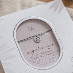 Angel Wings Bracelet, Guardian Angel Jewelry, Gift After Loss