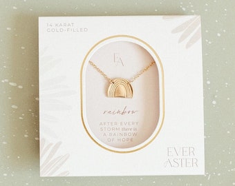 Collier arc-en-ciel, collier en argent sterling ou gold filled, collier délicat, cadeaux pour maman