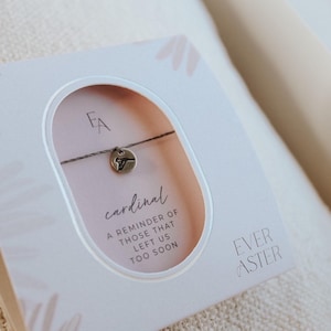 Pulseira Cardinal, Joias de Cordão Delicadas, Presente Após Perda